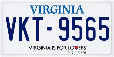 VA license plate VKT9565