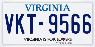 VA license plate VKT9566