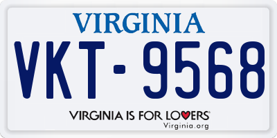 VA license plate VKT9568