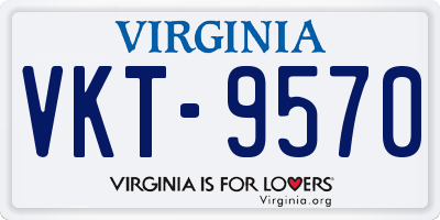 VA license plate VKT9570
