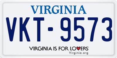 VA license plate VKT9573