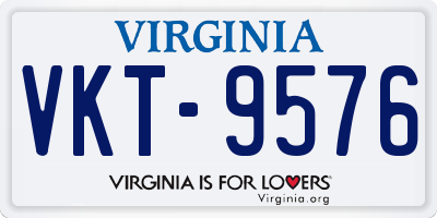 VA license plate VKT9576