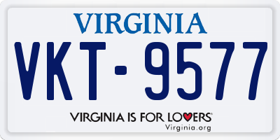 VA license plate VKT9577