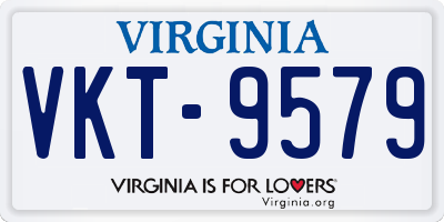 VA license plate VKT9579
