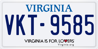 VA license plate VKT9585