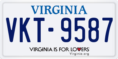 VA license plate VKT9587