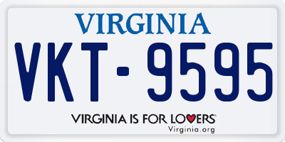 VA license plate VKT9595