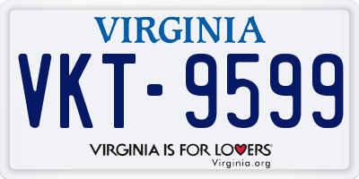 VA license plate VKT9599