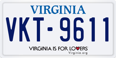VA license plate VKT9611