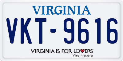 VA license plate VKT9616