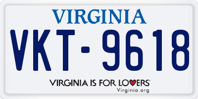 VA license plate VKT9618