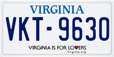 VA license plate VKT9630