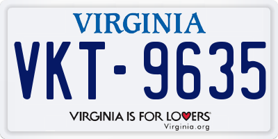VA license plate VKT9635