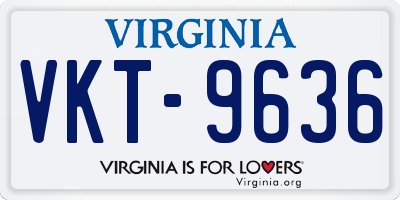 VA license plate VKT9636