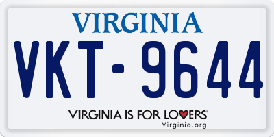 VA license plate VKT9644