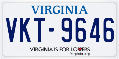 VA license plate VKT9646