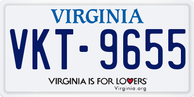 VA license plate VKT9655