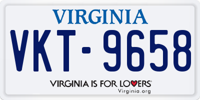 VA license plate VKT9658