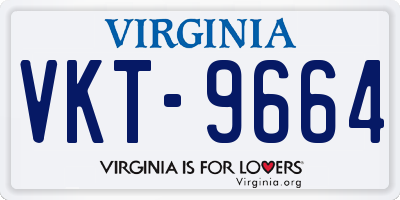VA license plate VKT9664