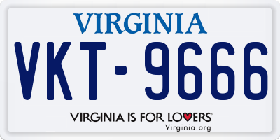 VA license plate VKT9666