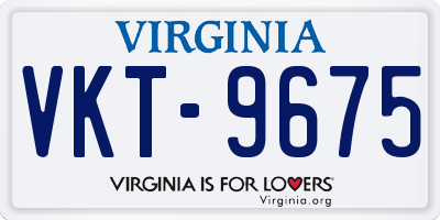 VA license plate VKT9675