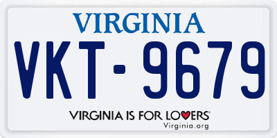 VA license plate VKT9679