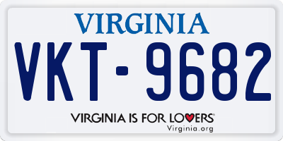 VA license plate VKT9682