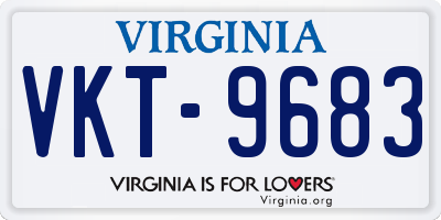 VA license plate VKT9683