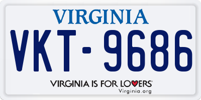 VA license plate VKT9686