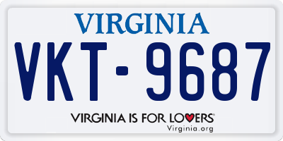 VA license plate VKT9687