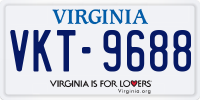 VA license plate VKT9688