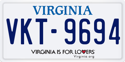 VA license plate VKT9694