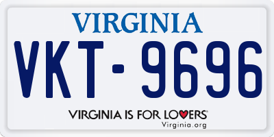 VA license plate VKT9696