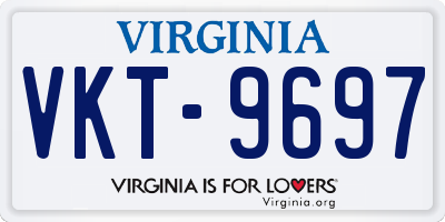 VA license plate VKT9697