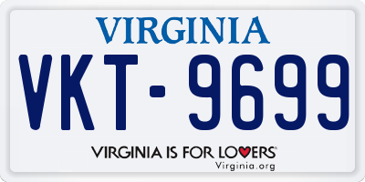 VA license plate VKT9699