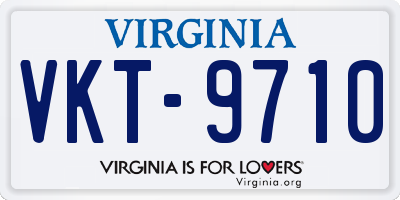 VA license plate VKT9710
