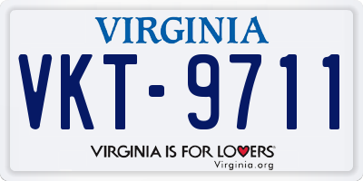 VA license plate VKT9711