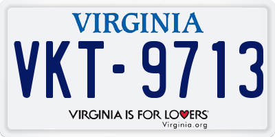 VA license plate VKT9713