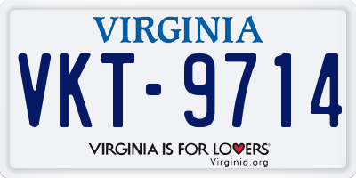 VA license plate VKT9714