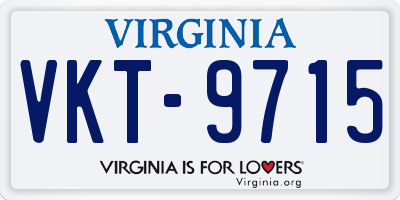 VA license plate VKT9715