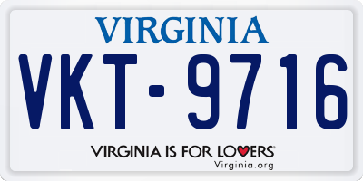VA license plate VKT9716