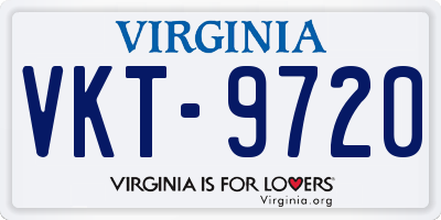 VA license plate VKT9720