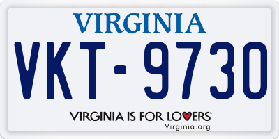 VA license plate VKT9730