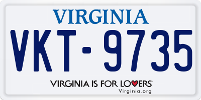 VA license plate VKT9735