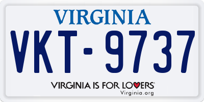 VA license plate VKT9737