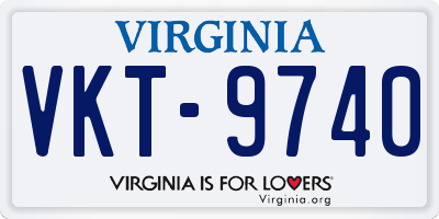 VA license plate VKT9740