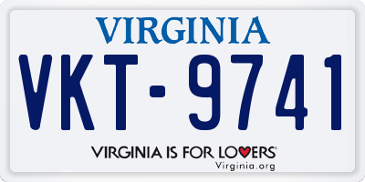 VA license plate VKT9741