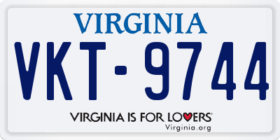 VA license plate VKT9744