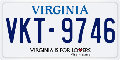 VA license plate VKT9746