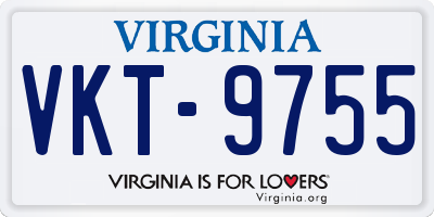 VA license plate VKT9755